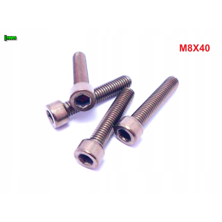 M8x40 śruba tytanowa imbusowa din 912 iso 4762 tytan grade 2