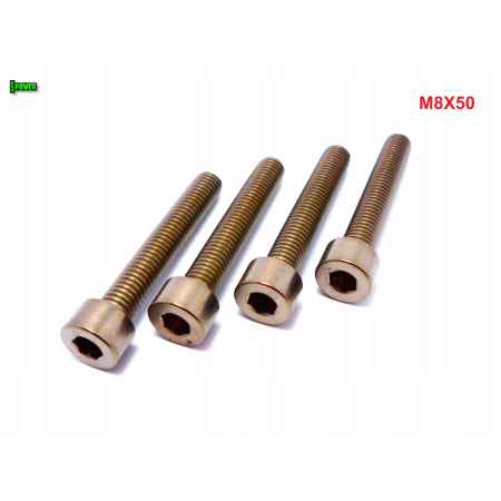 M8x50 śruba tytanowa imbusowa din 912 iso 4762 tytan grade 2