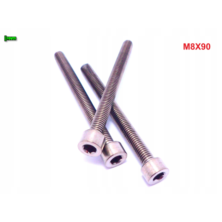 M8x90 śruba tytanowa imbusowa din 912 iso 4762 tytan grade 2