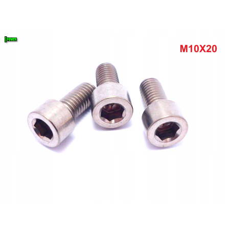 M10x20 śruba tytanowa imbusowa din 912 iso 4762 tytan grade 2