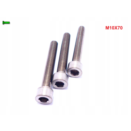 M10x70 śruba imbusowa din 912 iso 4762 tytanowa grade 2