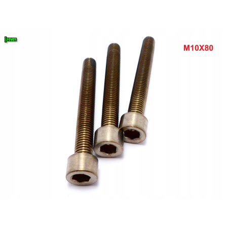 M10x80 śruba tytanowa imbusowa din 912 iso 4762 tytan grade 2