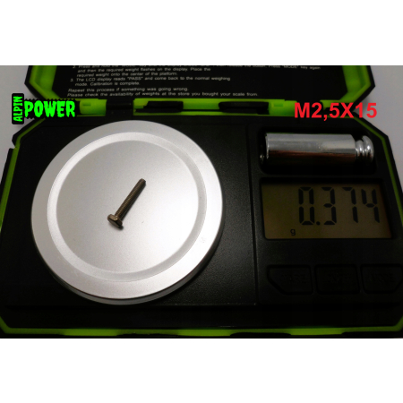 M2,5x15 śruba tytanowa sześciokątna din 933 iso4017 tytan grade 2
