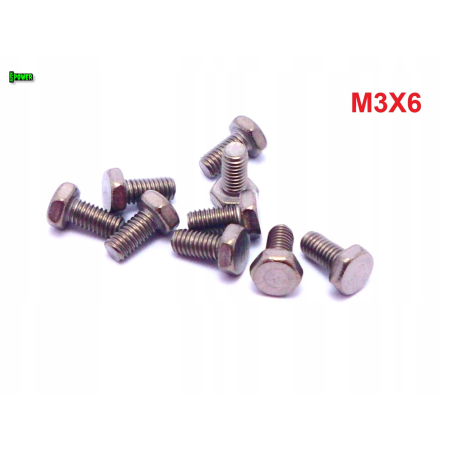 M3x6 śruba tytanowa sześciokątna din 933 iso 4017 tytan grade 2