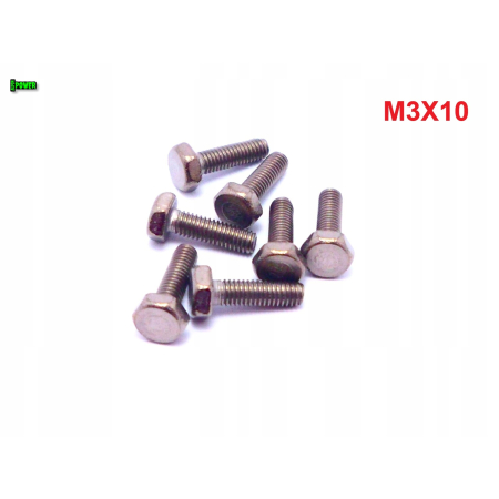 M3x10 śruba tytanowa sześciokątna din 933 iso 4017 tytan grade 2