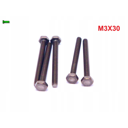 M3x30 śruba tytanowa sześciokątna din 933 iso 4017 tytan grade 2