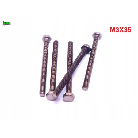 M3x35 śruba tytanowa sześciokątna din 933 iso 4017 tytan grade 2