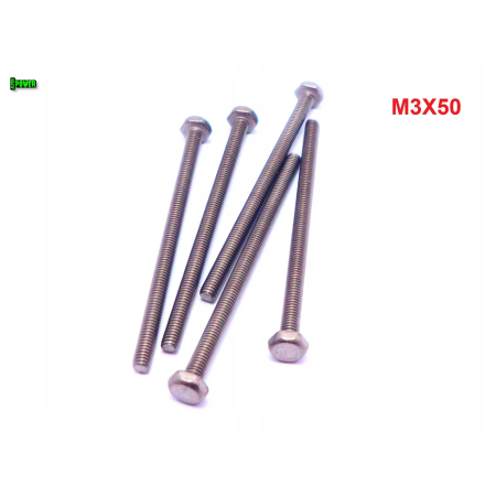 M3x50 śruba din 933 iso 4017 tytanowa tytan grade 2