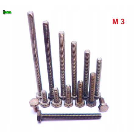 M3x50 śruba din 933 iso 4017 tytanowa tytan grade 2