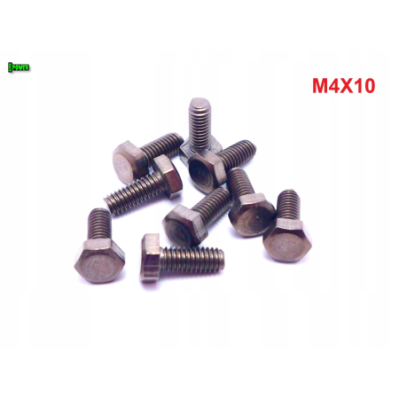 M4x10 śruba tytanowa sześciokątna din 933 tytan grade 2 śruby tytanowe gr 2