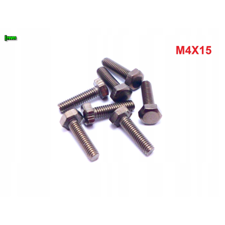M4x15 śruba tytanowa sześcokątna din 933 tytan grade 2 śruby tytanowe gr 2
