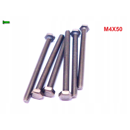 M4x50 śruba tytanowa sześciokątna din 933 iso 4017 tytan grade 2