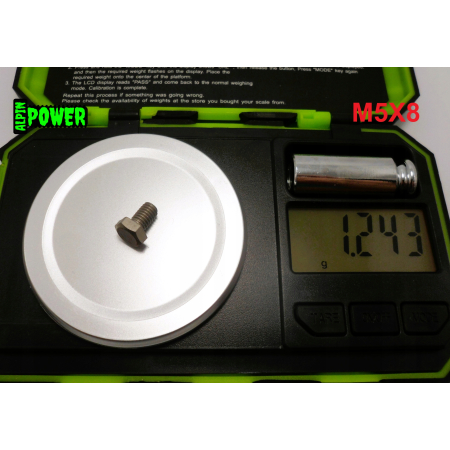 M5x8 śruba tytanowa sześciokątna din 933 iso 4017 tytan grade 2