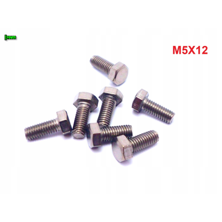 M5x12 śruba tytanowa sześciokątna din 933 tytan grade 2 śruby tytanowe gr 2