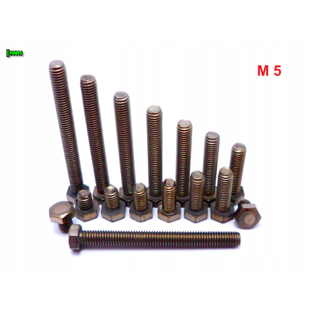 M5x15 śruba tytanowa sześciokątna din 933 tytan grade 2 śruby tytanowe