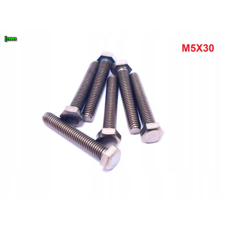 M5x30 śruba tytanowa sześciokątna din 933 iso 4017 tytan grade 2