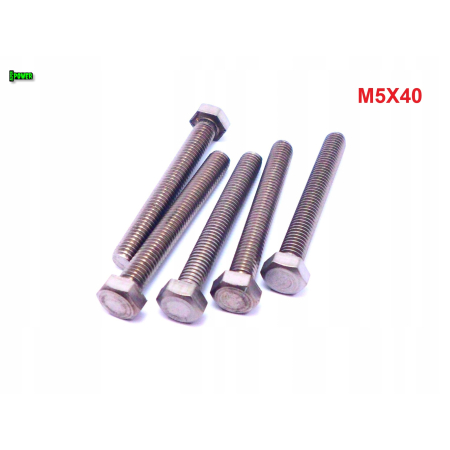 M5x40 śruba tytanowa sześciokątna din 933 iso 4017 tytan grade 2