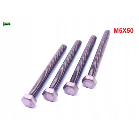 M5x50 śruba tytanowa sześciokątna din 933 iso 4017 tytan grade 2