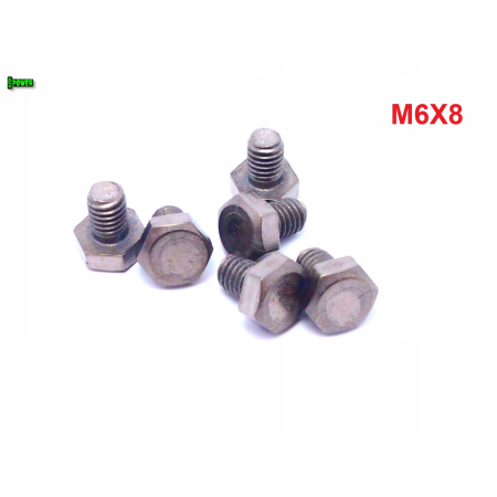 M6x8 śruba tytanowa sześciokątna din 933 iso 4017 tytan grade 2