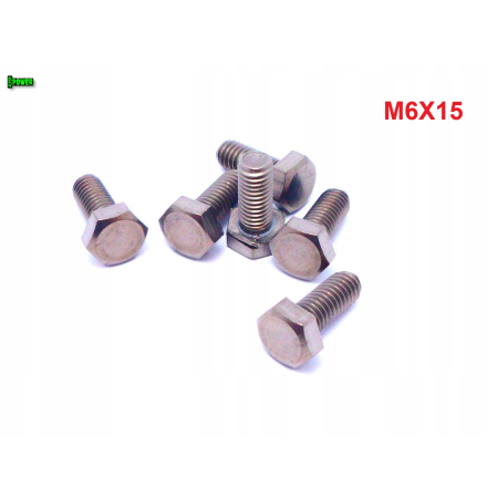 M6x15 śruba tytanowa din 933 tytan grade 2 śruby tytanowe