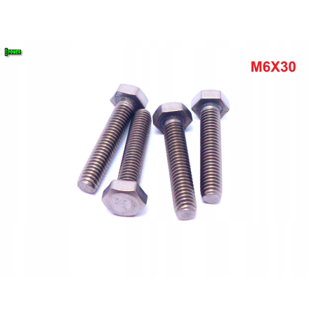 M6x30 śruba tytanowa sześciokątna din 933 iso 4017 tytan grade 2