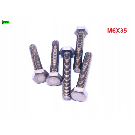 M6x35 śruba tytanowa sześciokątna din 933 iso 4017 tytan grade 2