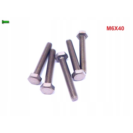 M6x40 śruba sześciokątna tytanowa din 933 śruby tytanowe grade 2