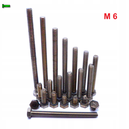 M6x45 śruba tytanowa sześciokątna din 933 iso 4017 tytan grade 2