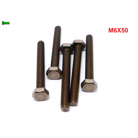 M6x50 śruba tytanowa sześciokątna din 933 iso 4017 tytan grade 2