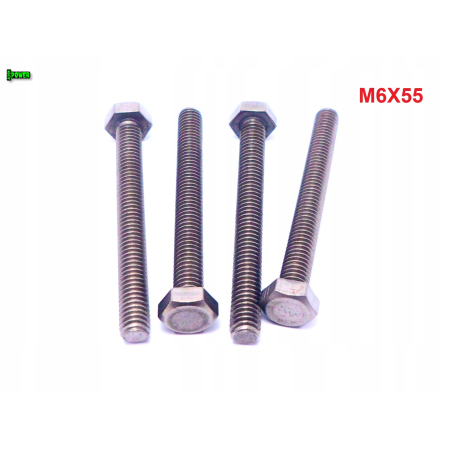 M6x55 śruba tytanowa sześciokątna din 933 iso 4017 tytan grade 2