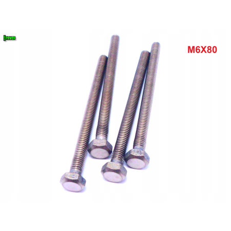 M6x80 śruba tytanowa sześciokątna din 933 iso 4017 tytan grade 2