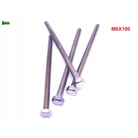 M6x100 śruba tytanowa sześciokątna din 933 iso 4017 tytan grade 2