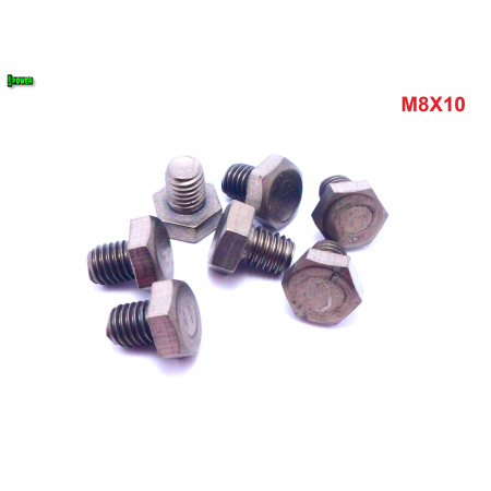 M8x10 śruba tytanowa sześciokątna din 933 iso 4017 tytan grade 2