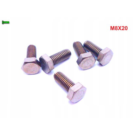 M8x20 śruba tytanowa sześciokątna din 933 iso 4017 tytan grade 2