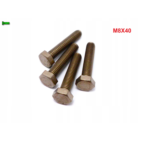 M8x40 śruba tytanowa sześciokątna din 933 iso 4017 tytan grade 2
