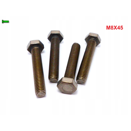 M8x45 śruba tytanowa sześciokątna din 933 iso 4017 tytan grade 2