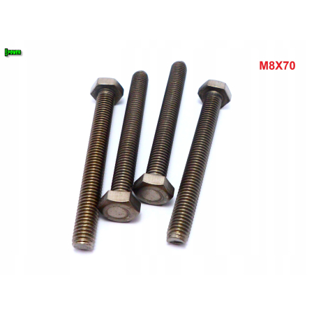 M8x70 śruba tytanowa sześciokątna din 933 iso 4017 tytan grade 2