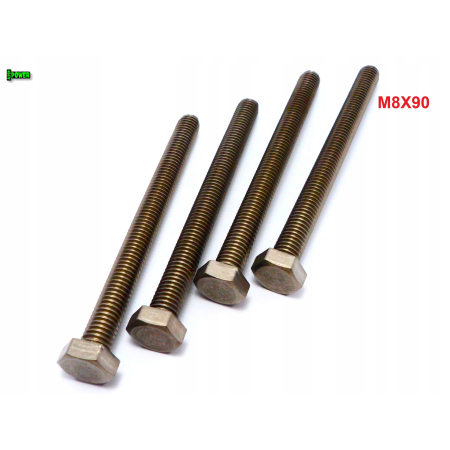 M8x90 śruba tytanowa sześciokątna din 933 iso 4017 tytan grade 2