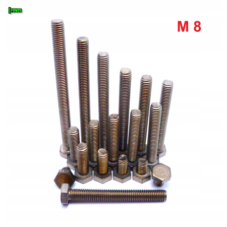 M8x90 śruba tytanowa sześciokątna din 933 iso 4017 tytan grade 2