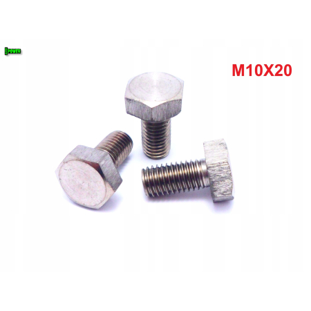 M10x20 śruba tytanowa sześciokątna din 933 iso 4017 tytan grade 2