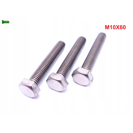 M10x60 śruba tytanowa sześciokątna din 933 iso 4017 tytan grade 2