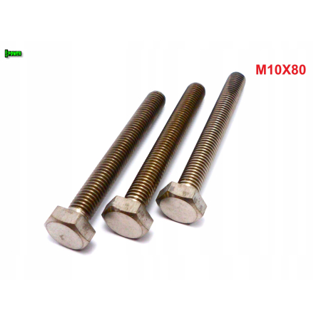 M10x80 śruba tytanowa sześciokątna din 933 iso 4017 tytan grade 2