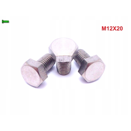 M12x20 śruba tytanowa sześciokątna din 933 iso 4017 tytan grade 2