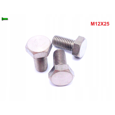 M12x25 śruba tytanowa sześciokątna din 933 iso 4017 tytan grade 2