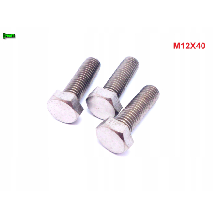 M12x40 śruba tytanowa sześciokątna din 933 iso 4017 tytan grade 2