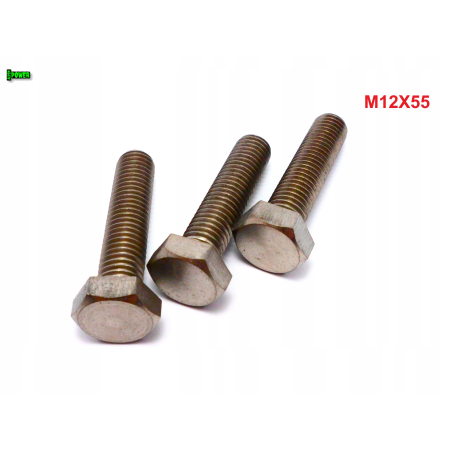 M12x55 śruba tytanowa sześciokątna din 933 iso 4017 tytan grade 2