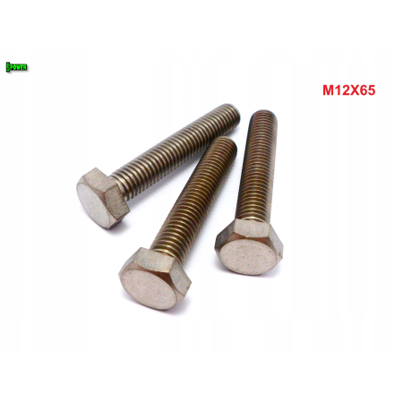 M12x65 śruba tytanowa sześciokątna din 933 iso 4017 tytan grade 2