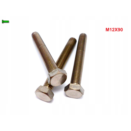 M12x90 śruba tytanowa sześciokątna din 933 iso 4017 tytan grade 2