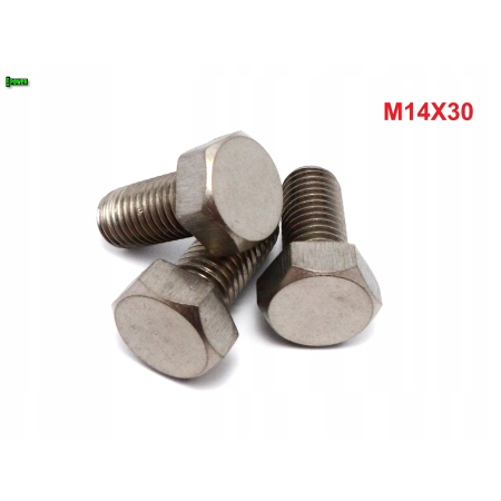 M14x30 śruba tytanowa sześciokątna din 933 iso 4017 tytan grade 2