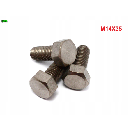 M14x35 śruba tytanowa sześciokątna din 933 iso 4017 tytan grade 2